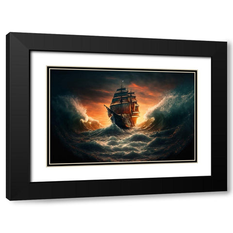 The Flying Dutchman 5 Black Modern Wood Framed Art Print with Double Matting by Heere, Ray