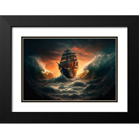 The Flying Dutchman 5 Black Modern Wood Framed Art Print with Double Matting by Heere, Ray