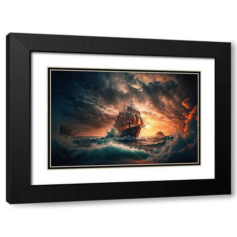 The Flying Dutchman 6 Black Modern Wood Framed Art Print with Double Matting by Heere, Ray