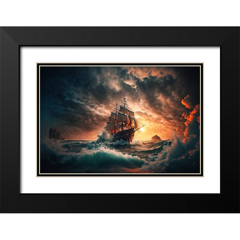 The Flying Dutchman 6 Black Modern Wood Framed Art Print with Double Matting by Heere, Ray