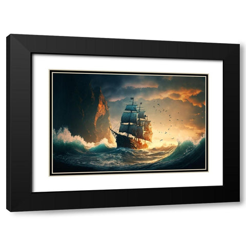 The Flying Dutchman 7 Black Modern Wood Framed Art Print with Double Matting by Heere, Ray