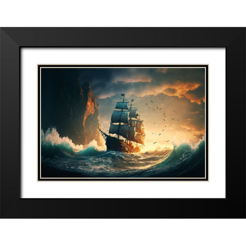 The Flying Dutchman 7 Black Modern Wood Framed Art Print with Double Matting by Heere, Ray