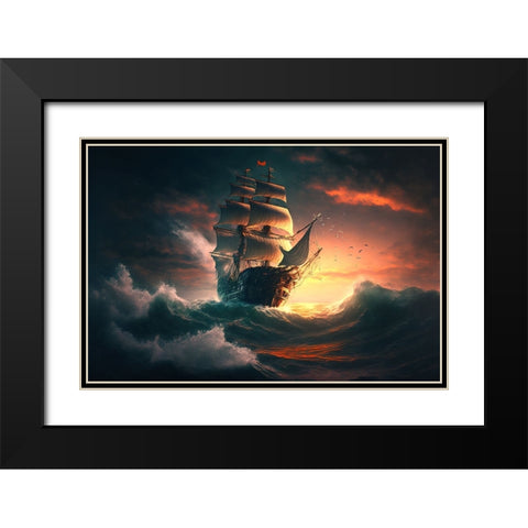 The Flying Dutchman 8 Black Modern Wood Framed Art Print with Double Matting by Heere, Ray