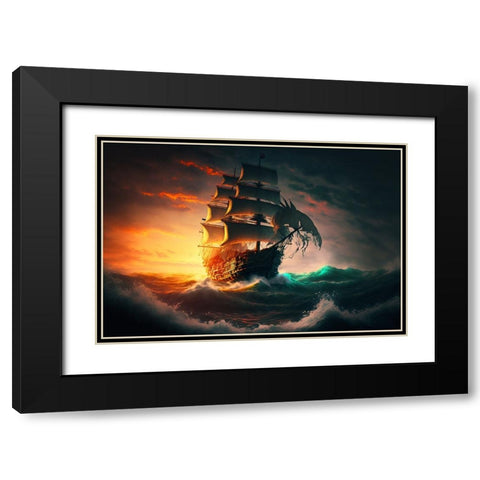 The Flying Dutchman 9 Black Modern Wood Framed Art Print with Double Matting by Heere, Ray