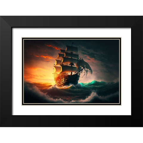 The Flying Dutchman 9 Black Modern Wood Framed Art Print with Double Matting by Heere, Ray