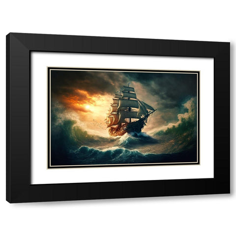 The Flying Dutchman 10 Black Modern Wood Framed Art Print with Double Matting by Heere, Ray