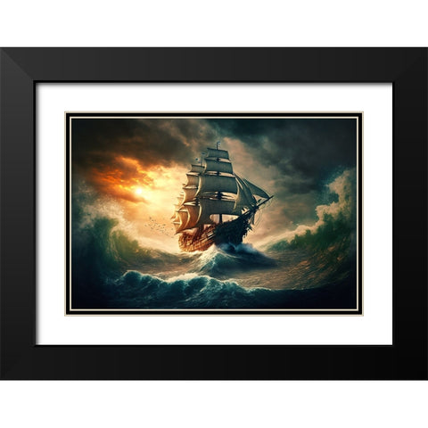 The Flying Dutchman 10 Black Modern Wood Framed Art Print with Double Matting by Heere, Ray