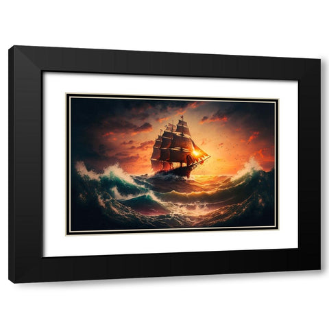 The Flying Dutchman 11 Black Modern Wood Framed Art Print with Double Matting by Heere, Ray