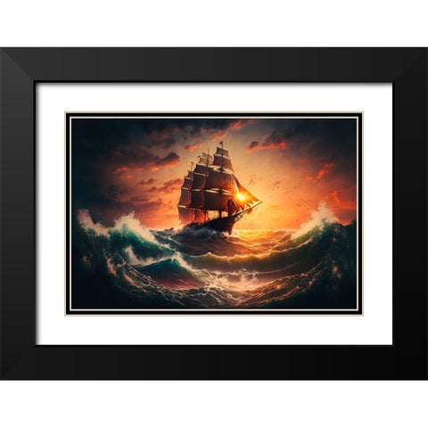 The Flying Dutchman 11 Black Modern Wood Framed Art Print with Double Matting by Heere, Ray