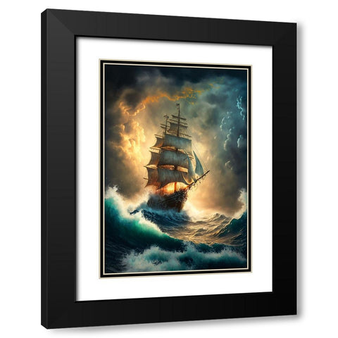 The Flying Dutchman 15 Black Modern Wood Framed Art Print with Double Matting by Heere, Ray