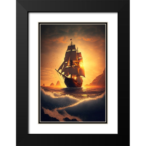The Flying Dutchman 16 Black Modern Wood Framed Art Print with Double Matting by Heere, Ray