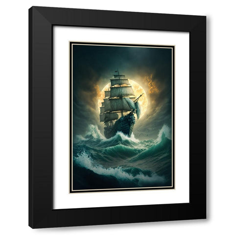 The Flying Dutchman 17 Black Modern Wood Framed Art Print with Double Matting by Heere, Ray