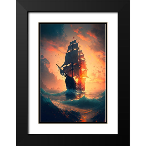 The Flying Dutchman 18 Black Modern Wood Framed Art Print with Double Matting by Heere, Ray