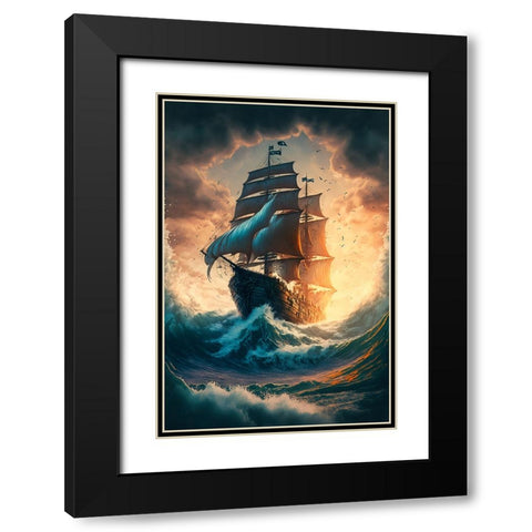 The Flying Dutchman 19 Black Modern Wood Framed Art Print with Double Matting by Heere, Ray