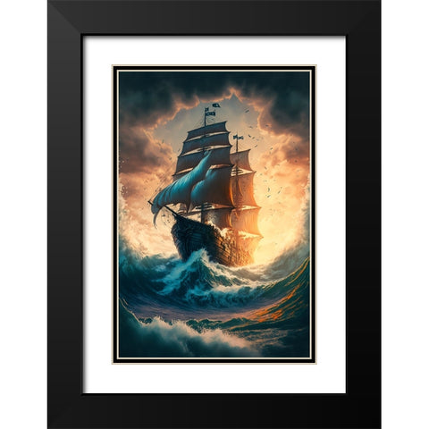 The Flying Dutchman 19 Black Modern Wood Framed Art Print with Double Matting by Heere, Ray
