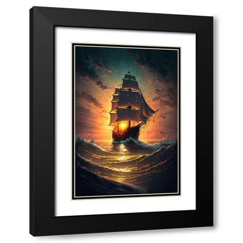 The Flying Dutchman 20 Black Modern Wood Framed Art Print with Double Matting by Heere, Ray