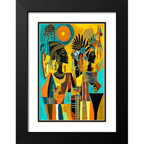 Mid Century Celebration Of All Cultures 27 Black Modern Wood Framed Art Print with Double Matting by Heere, Ray