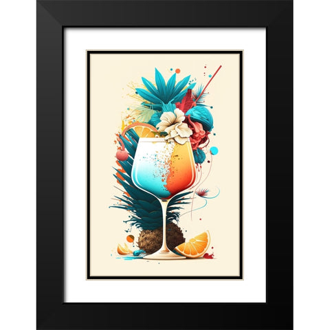 Mid Century Cocktails And Drinks 22 Black Modern Wood Framed Art Print with Double Matting by Heere, Ray