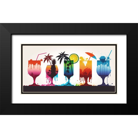 Mid Century Cocktails And Drinks 32 Black Modern Wood Framed Art Print with Double Matting by Heere, Ray