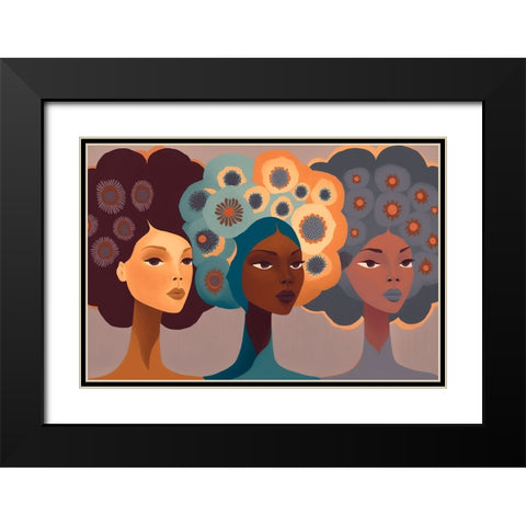 Mid Century Diversity Portraits 13 Black Modern Wood Framed Art Print with Double Matting by Heere, Ray