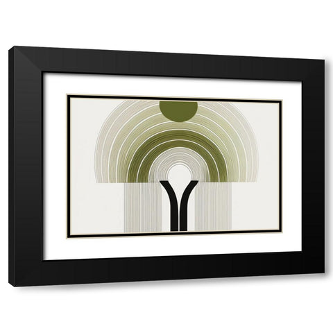 Mid Century Tree Of Life 6 Black Modern Wood Framed Art Print with Double Matting by Heere, Ray