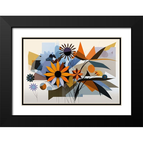 Mid Century Wildflowers 8 Black Modern Wood Framed Art Print with Double Matting by Heere, Ray