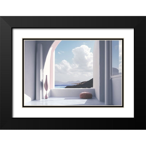 Architectural Photography Balconies 2 Black Modern Wood Framed Art Print with Double Matting by Heere, Ray