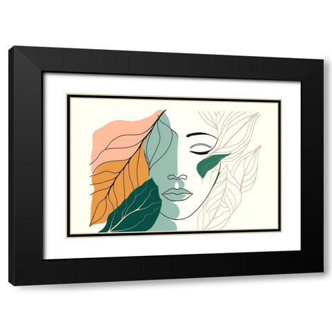 Botanical Minimalism Portraits 3 Black Modern Wood Framed Art Print with Double Matting by Heere, Ray