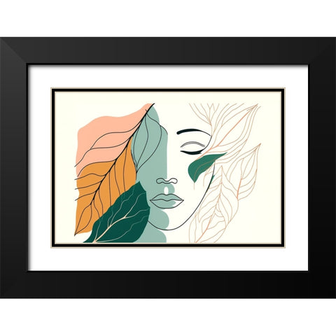 Botanical Minimalism Portraits 3 Black Modern Wood Framed Art Print with Double Matting by Heere, Ray