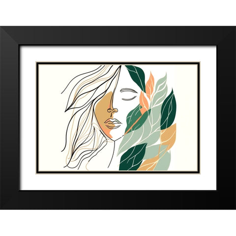 Botanical Minimalism Portraits 4 Black Modern Wood Framed Art Print with Double Matting by Heere, Ray