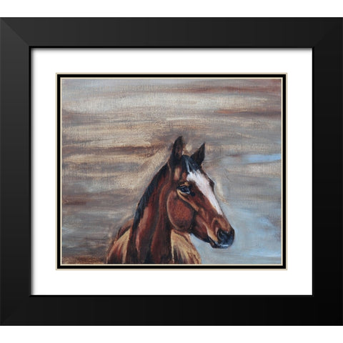 A Good Mare Black Modern Wood Framed Art Print with Double Matting by Gould, Renee