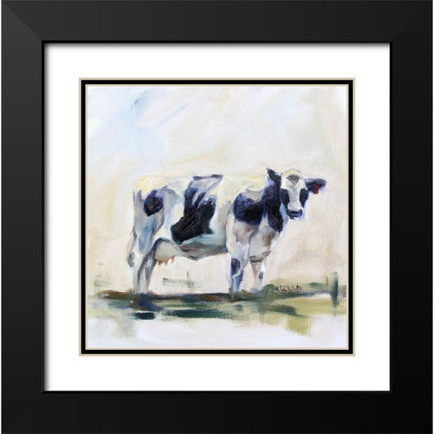 Dairyland Black Modern Wood Framed Art Print with Double Matting by Gould, Renee