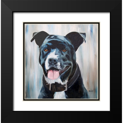 Dog 2-4 Black Modern Wood Framed Art Print with Double Matting by Gould, Renee