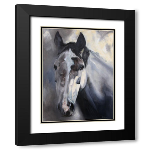 Haldora Black Modern Wood Framed Art Print with Double Matting by Gould, Renee