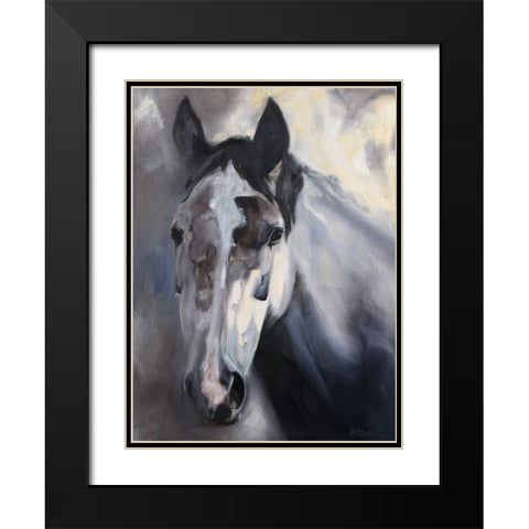 Haldora Black Modern Wood Framed Art Print with Double Matting by Gould, Renee