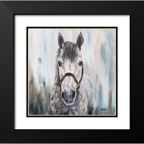 Horse 2-12 Black Modern Wood Framed Art Print with Double Matting by Gould, Renee