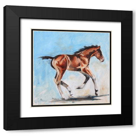 On The Move Black Modern Wood Framed Art Print with Double Matting by Gould, Renee