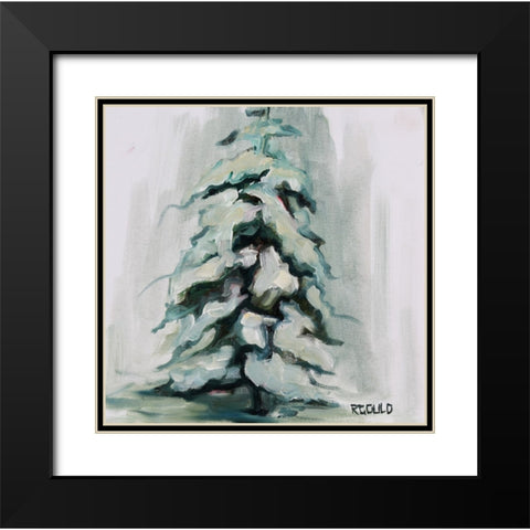Snowy Tree 2 Black Modern Wood Framed Art Print with Double Matting by Gould, Renee