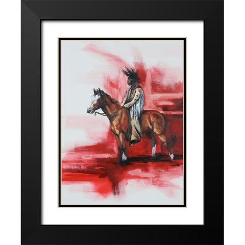 Where the Red Sun Sinks Black Modern Wood Framed Art Print with Double Matting by Gould, Renee