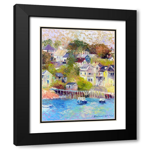 Maine Black Modern Wood Framed Art Print with Double Matting by Wallich, Richard