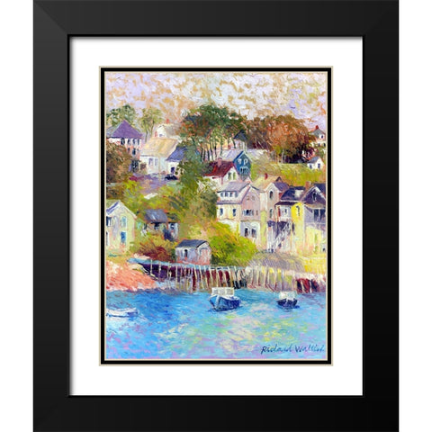 Maine Black Modern Wood Framed Art Print with Double Matting by Wallich, Richard