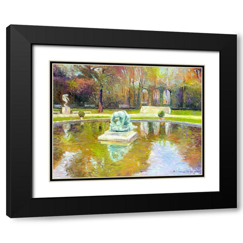 Rodin Museum Black Modern Wood Framed Art Print with Double Matting by Wallich, Richard