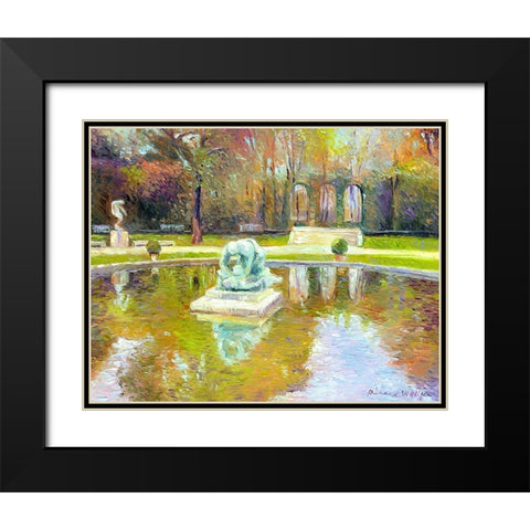 Rodin Museum Black Modern Wood Framed Art Print with Double Matting by Wallich, Richard