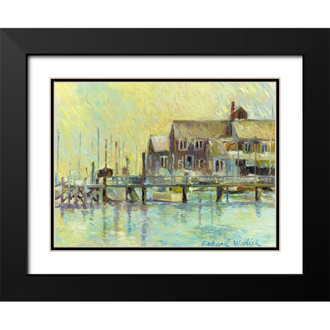 Narragansett Black Modern Wood Framed Art Print with Double Matting by Wallich, Richard
