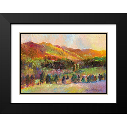 Colorado Sunset Black Modern Wood Framed Art Print with Double Matting by Wallich, Richard