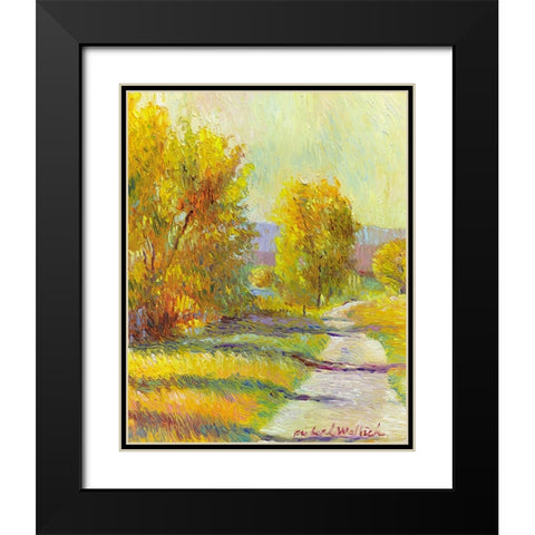 Golden Summer Black Modern Wood Framed Art Print with Double Matting by Wallich, Richard