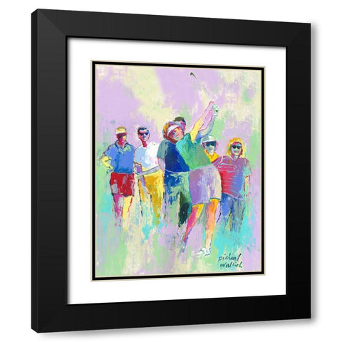 Womens Golf Black Modern Wood Framed Art Print with Double Matting by Wallich, Richard