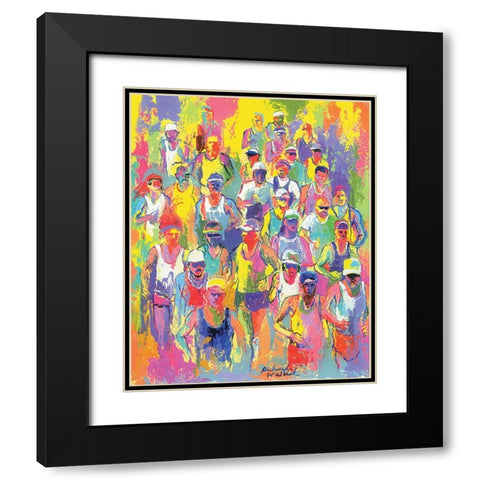 Marathon Black Modern Wood Framed Art Print with Double Matting by Wallich, Richard