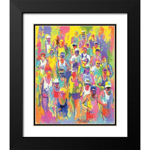 Marathon Black Modern Wood Framed Art Print with Double Matting by Wallich, Richard
