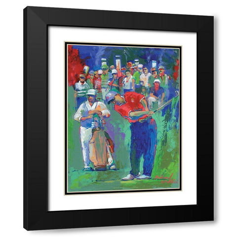 Golf Black Modern Wood Framed Art Print with Double Matting by Wallich, Richard